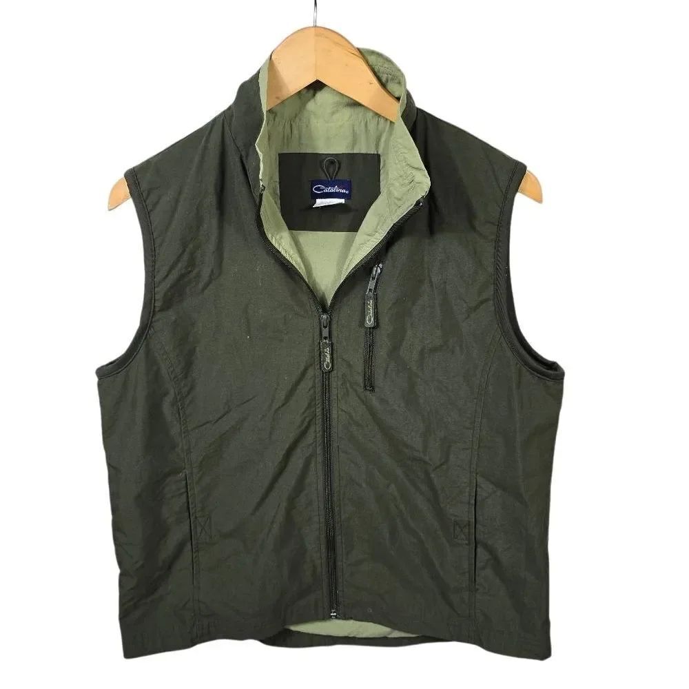 Catalina Olive Green Utility Vest Lightweight